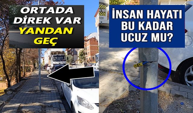 BU AYDINLATMA DİREĞİ TEHLİKE SAÇIYOR