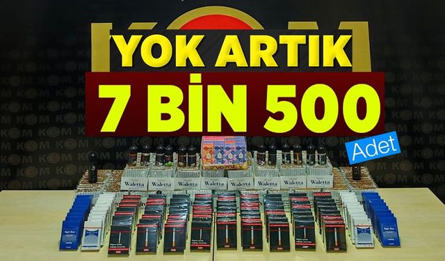 7 BİN 444 ADET DOLDURULMUŞ MAKARON ELE GEÇİRİLDİ