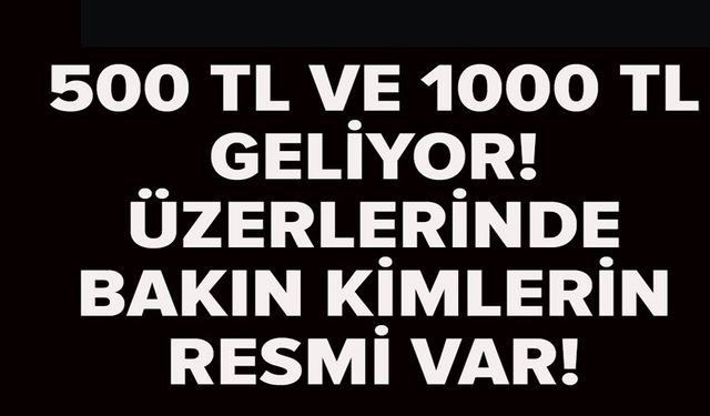 500 TL VE 1000 TL'LİK BANKNOTLAR GELİYOR!