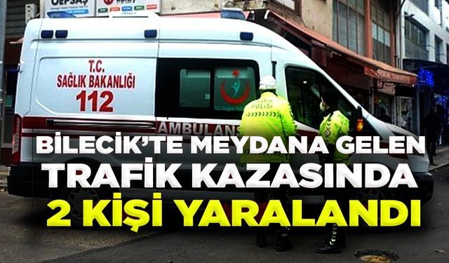 BİLECİK'TE MEYDANA GELEN TRAFİK KAZASINDA 2 KİŞİ YARALANDI