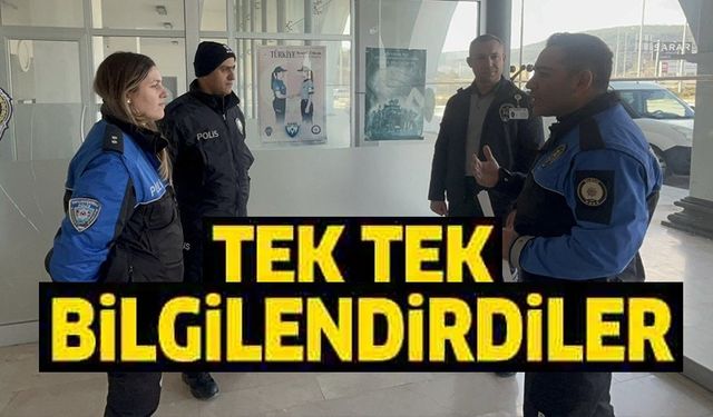 BİLECİK'TE POLİS EKİPLERİ ÖZEL GÜVENLİK PERSONELLERİNİ BİLGİLENDİRDİ