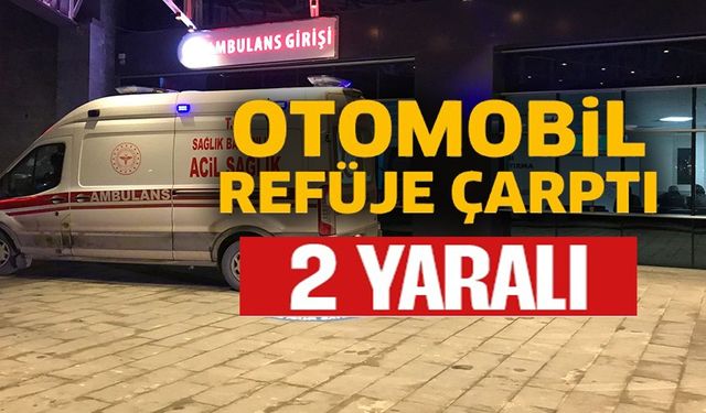 BİLECİK'TE ORTA REFÜJE ÇARPAN ARAÇTAN BULUNAN 2 KİŞİ YARALANDI