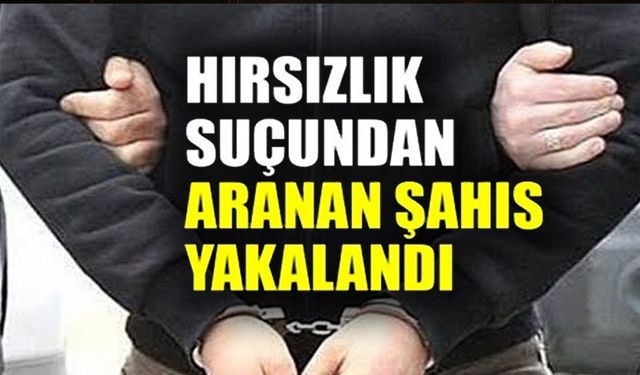 HIRSIZLIK SUÇUNDAN ARANAN ŞAHIS YAKALANDI