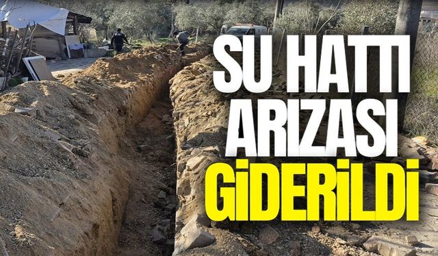 SU HATTI ARIZASI HIZLA GİDERİLDİ
