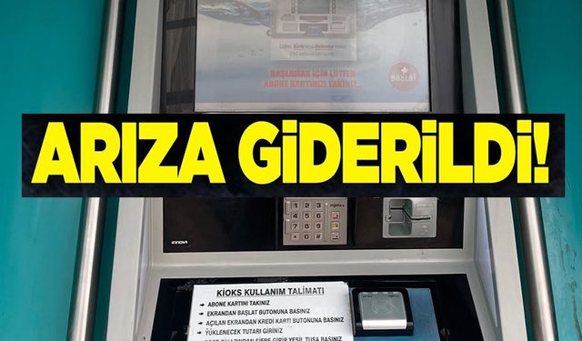 SU YÜKLEME CİHAZI YENİDEN HİZMETE ALINDI