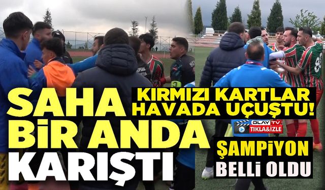 BİLECİK'TE ŞAMPİYONUN BELLİ OLACAĞI FUTBOL MAÇINDA İSTENMEDİK GÖRÜNTÜLER ORTAYA ÇIKTI