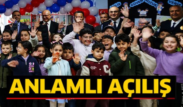 BİLECİK'TE "AİLEMİZİN POLİSİ OKULDA" PROJESİ KAPSAMINDA ANLAMLI KÜTÜPHANE AÇILIŞI