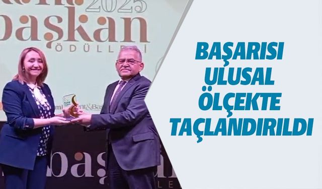BAŞKAN TEKİN'İN BAŞARISI ULUSAL ÖLÇEKTE TAÇLANDIRILDI