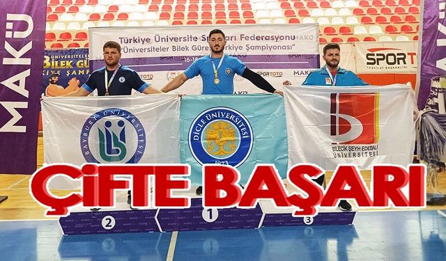 BİLEK GÜREŞİNDE BŞEÜ'YE ÇİFTE BRONZ MADALYA