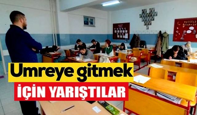 BİLECİK'TE GENÇLER UMREYE GİDEBİLMEK İÇİN YARIŞTI