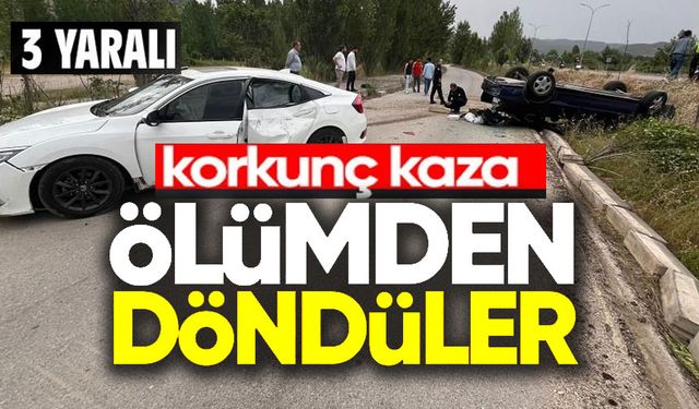 BİLECİK'TE YHT KAVŞAĞINDA TRAFİK KAZASI: 3 YARALI