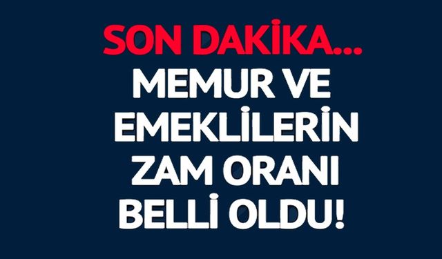 MEMUR VE EMEKLİLERİN ZAM ORANI NETLEŞİYOR: