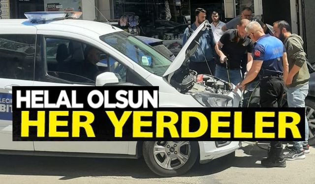 YOLDA KALAN ARACIN İMDADINA ZABITA YETİŞTİ