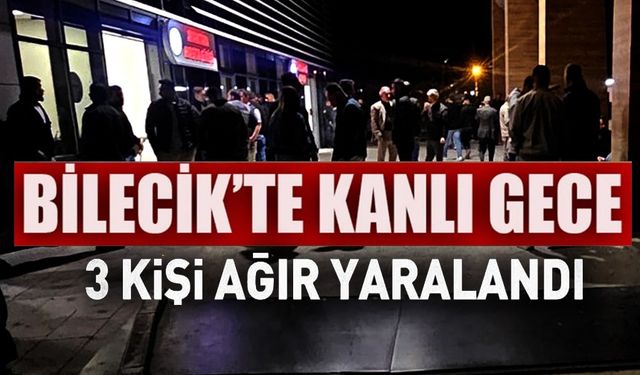 BİLECİK'TE KANLI GECE 3 KİŞİ AĞIR YARALANDI