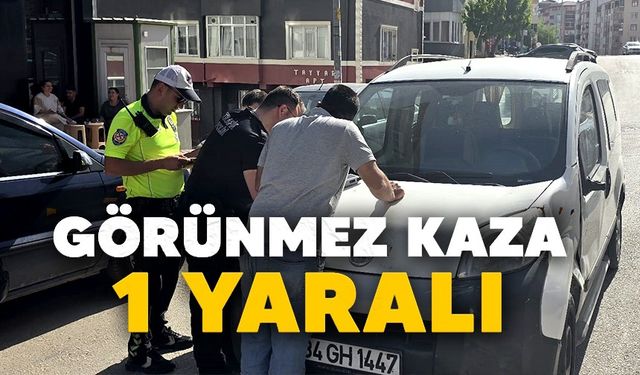 PARK ETMEK İSTERSEN MOTOSİKLETE ÇARPTI: 1 KİŞİ YARALANDI