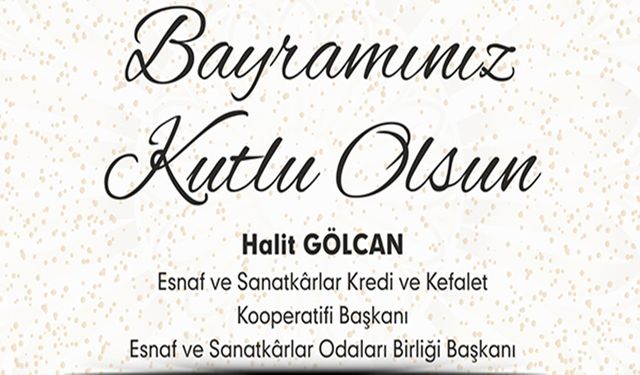 HALİT GÖLCAN, VATANDAŞLARIN KURBAN BAYRAMI’NI KUTLADI