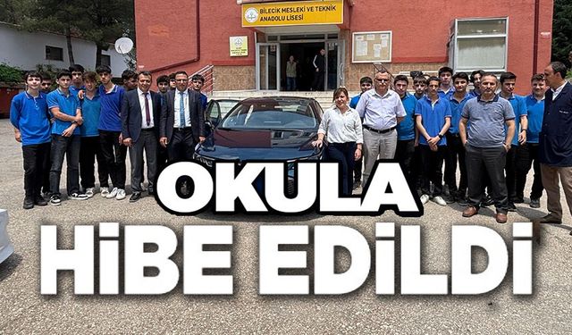 BİLECİK MESLEK LİSESİ'NE EĞİTİM DESTEĞİ, SIFIR KİLOMETRE ARAÇ HİBE EDİLDİ