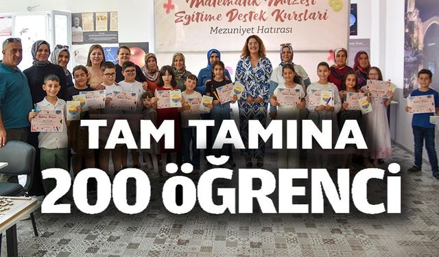 200 ÖĞRENCİ SERTİFİKA ALDI