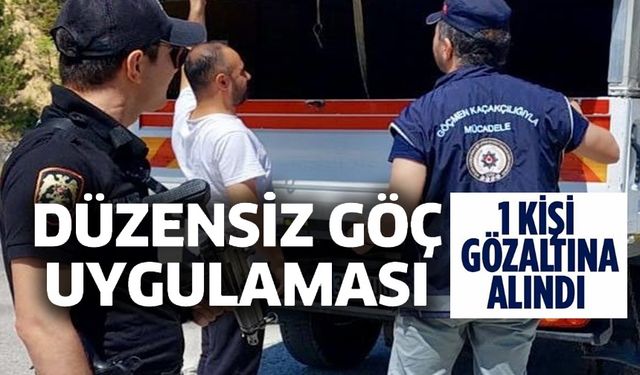 DÜZENSİZ GÖÇ UYGULAMASINDA BİR KİŞİ GÖZALTINA ALINDI