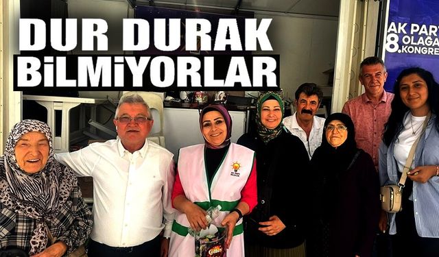 AK PARTİ'DEN KAPALI PAZAR ALANINDA ÜYE STANDI