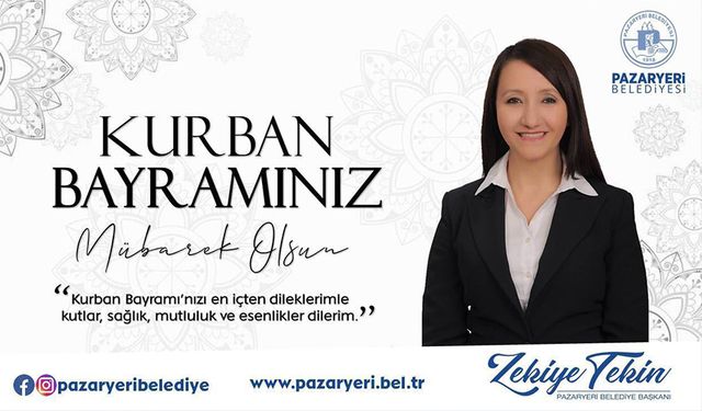 BAŞKAN ZEKİYE TEKİN, VATANDAŞLARIN KURBAN BAYRAMI’NI KUTLADI