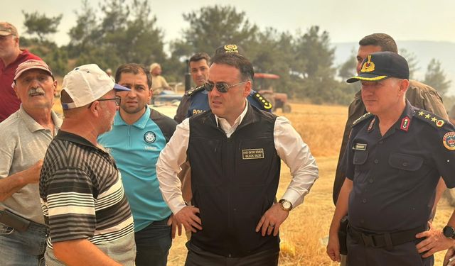 VALİ SÖZER, YANGIN BÖLGESİNDE İNCELEME YAPTI