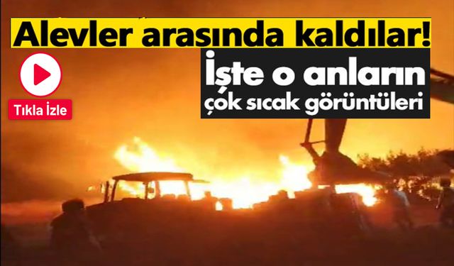 BİLECİK'TEKİ YANGINDA TRAKTÖR VE OTOMOBİL ALEVLER ARASINDA KALDI