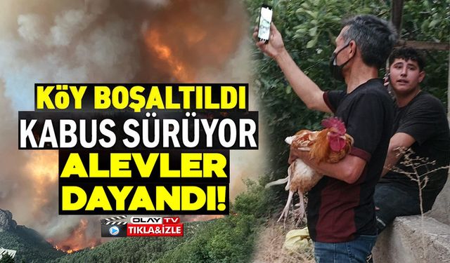 ALEVLER YAKLAŞINCA HOROZUNU KUCAĞINA ALARAK KÖYÜ TERKETTİ