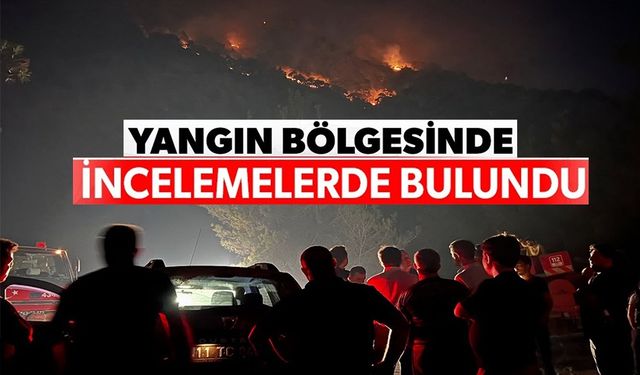 BAŞKAN YILDIRIM, YANGIN BÖLGESİNDE İNCELEMELER YAPTI