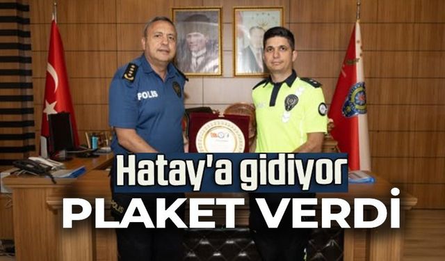 KOMİSER FATİH SANAY'A TEŞEKKÜR PLAKETİ
