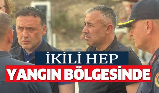 İL BAŞKANI YILDIRIM YANGIN BÖLGESİNDEN AYRILMADI
