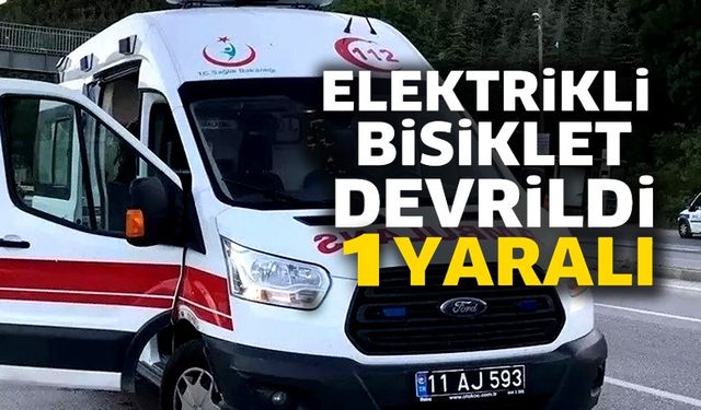 KONTROLDEN ÇIKAN MOTORLU BİSİKLET DEVRİLİRKEN, SÜRÜCÜSÜ YARALANDI