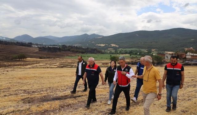 YANGIN BÖLGESİNDE ÇALIŞAMALAR DEVAM EDİYOR