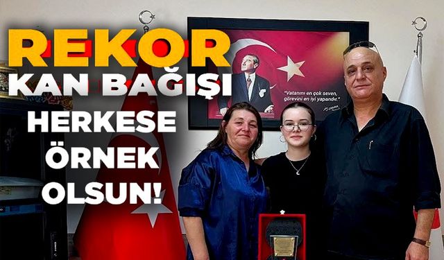 REKOR KAN BAĞIŞINA PLAKET