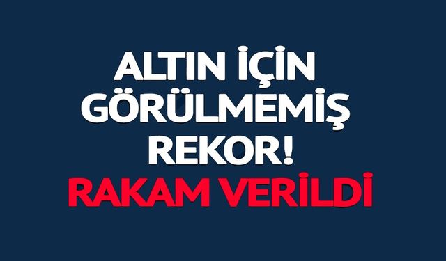 ALTIN İÇİN GÖRÜLMEMİŞ REKOR