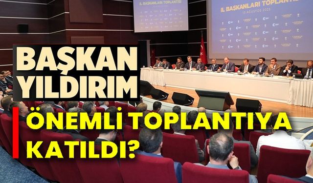 YILDIRIM, DARALTILMIŞ İL BAŞKANLARI TOPLANTISI'NA KATILDI