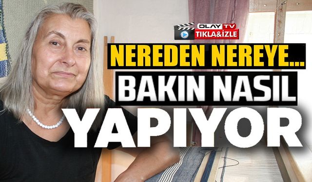 ESKİ GİYSİLERİN İPLERİNDEN HARİKA EŞYALAR DOKUYOR