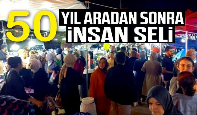 PAZARYERİ PANAYIRINDA İNSAN SELİ