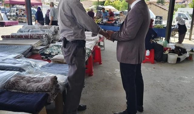 KAYMAKAM UÇAR HALK PAZARI ESNAFI İLE BİR ARAYA GELDİ