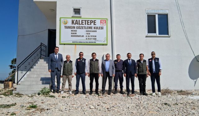 KAYMAKAM ÖZTÜRK KALETEPE YANGIN KULESİNİ İNCELEDİ