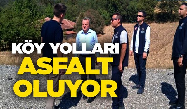 KÖY YOLLARINDA ASFALT ÇALIŞMALARI SÜRÜYOR