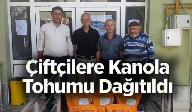 OSMANELİ'NDE ÇİFTÇİLERE KANOLA TOHUMU DESTEĞİ