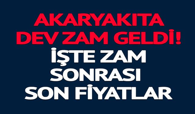 MOTORİNE DEV ZAM GELDİ