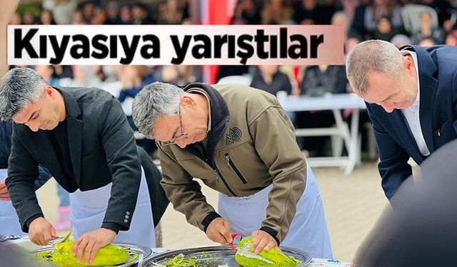 KABAK SOYMA YARIŞMASI'NDA RENKLİ SAHNELER YAŞANDI