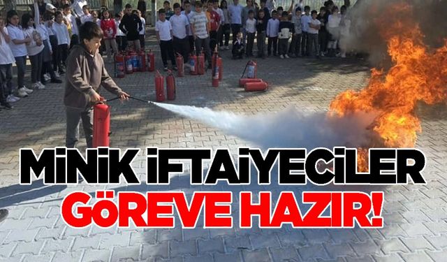 MİNİK İTFAİYECİLER YANGIN GÜVENLİĞİNİ ÖĞRENDİ