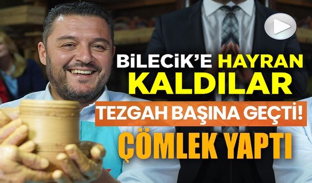 RODOP BELEDİYE BAŞKANI PAVEL MİHAYLOV, HAYATINDA İLK DEFA ÇÖMLEK TEZGAHINA GEÇEREK BARDAK YAPTI