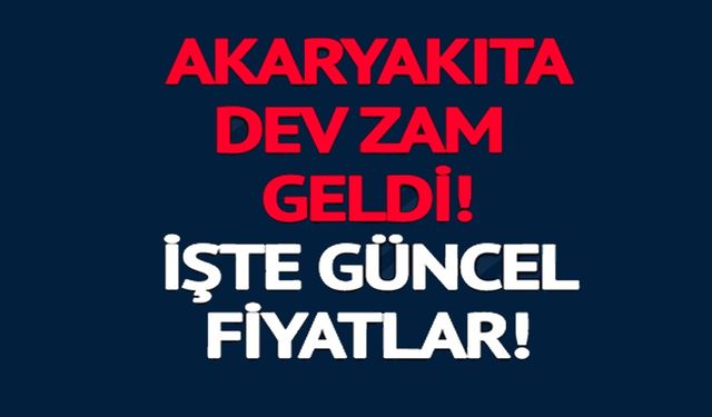 MOTORİNE DEV ZAM GELDİ