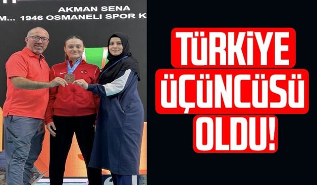 KARATECİ SENA AKMAN TÜRKİYE ÜÇÜNCÜSÜ OLDU