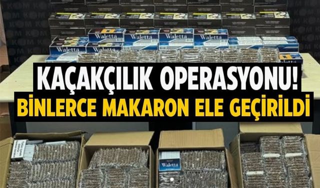KAÇAK MAKARON OPERASYONU: 1 ŞÜPHELİ GÖZALTINDA