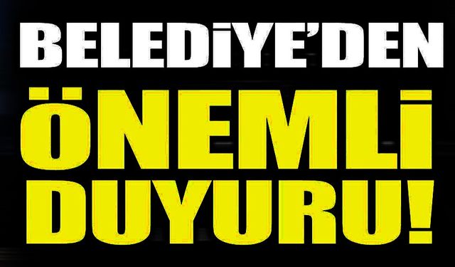 BELEDİYEDEN VERGİ BEYANI ÇAĞRISI